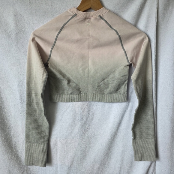 🧡 Ombre Long Sleeve Crop Top - Picture 3 of 6